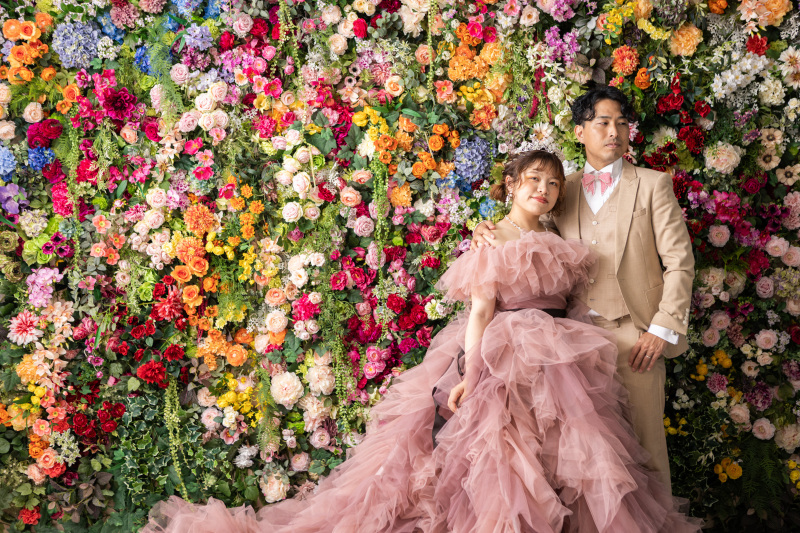 カラードレスでの前撮りフォトまとめてみました♡