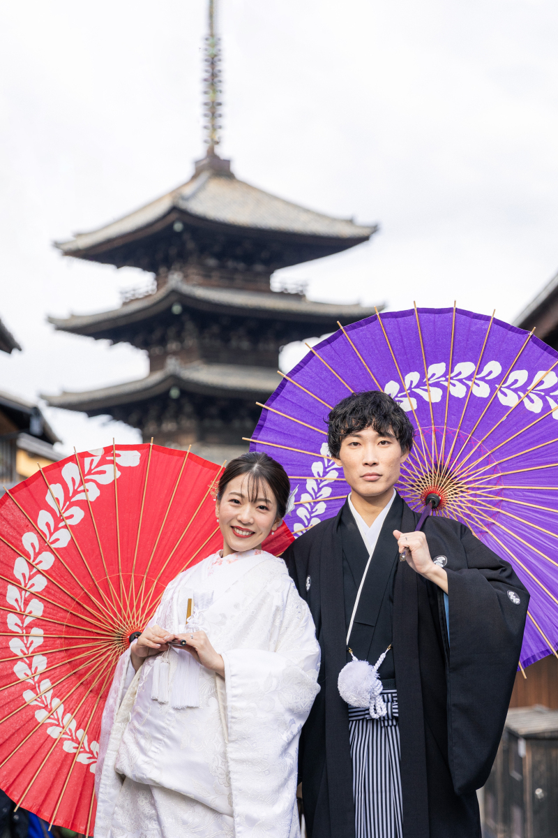 八坂の塔付近での前撮りレポ|12月