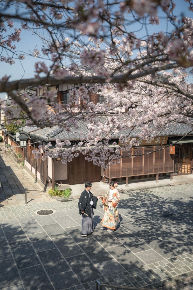 春の前撮り〜八坂の塔周辺〜