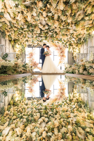 スタジオ撮影の様子【ドレス&アンティークチャペルスタジオ】