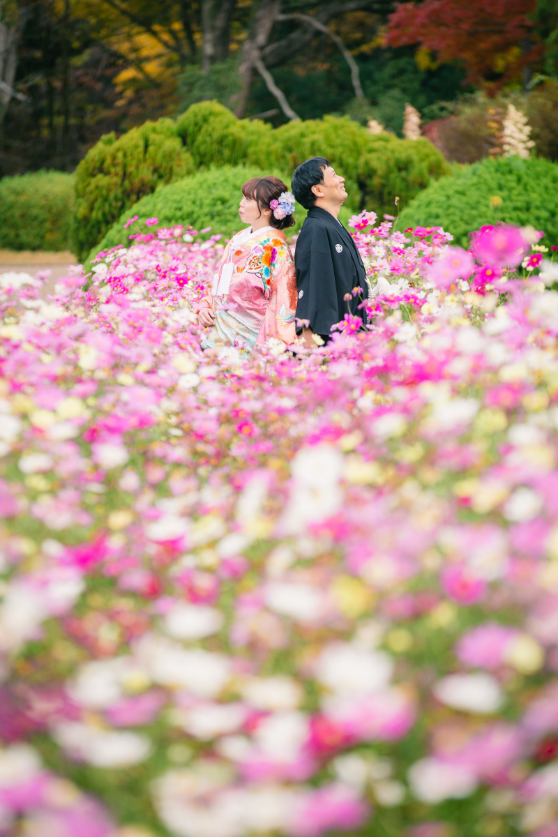 色とりどりの景色の中で　色打掛　自然公園にて