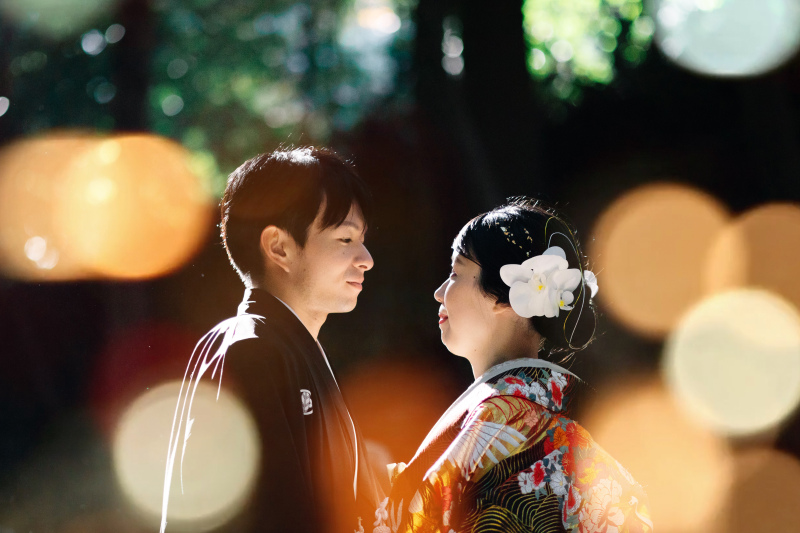 11月下旬の紅葉シーズン前撮り♪|嵐山にて