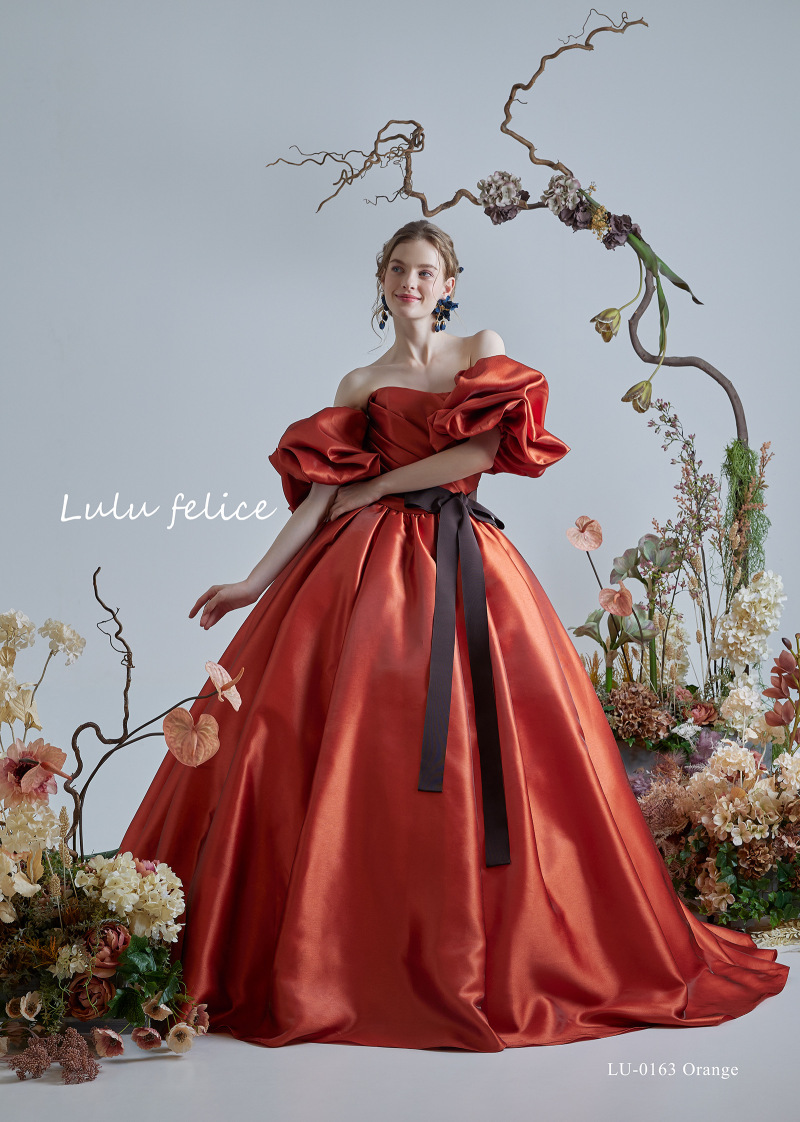 NEW オレンジカラードレス