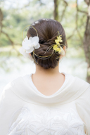 水引シニヨンヘア