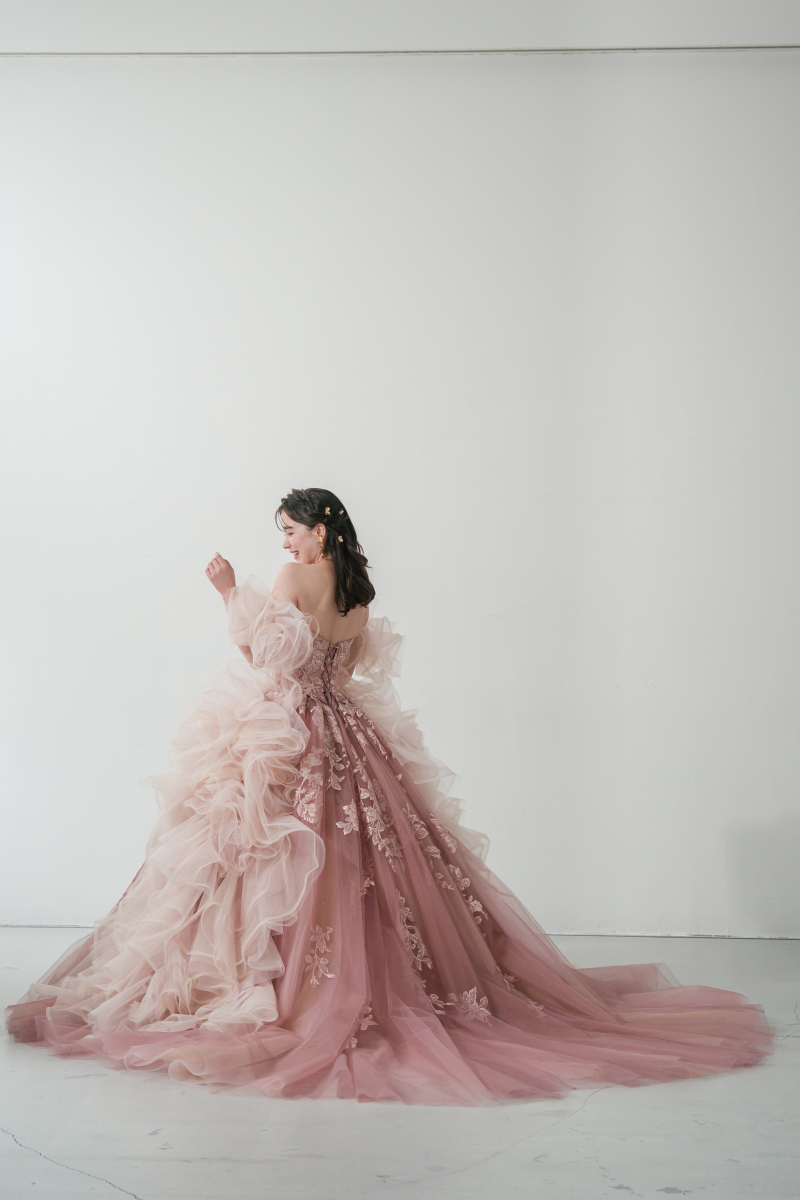 大人可愛いピンクドレス♡