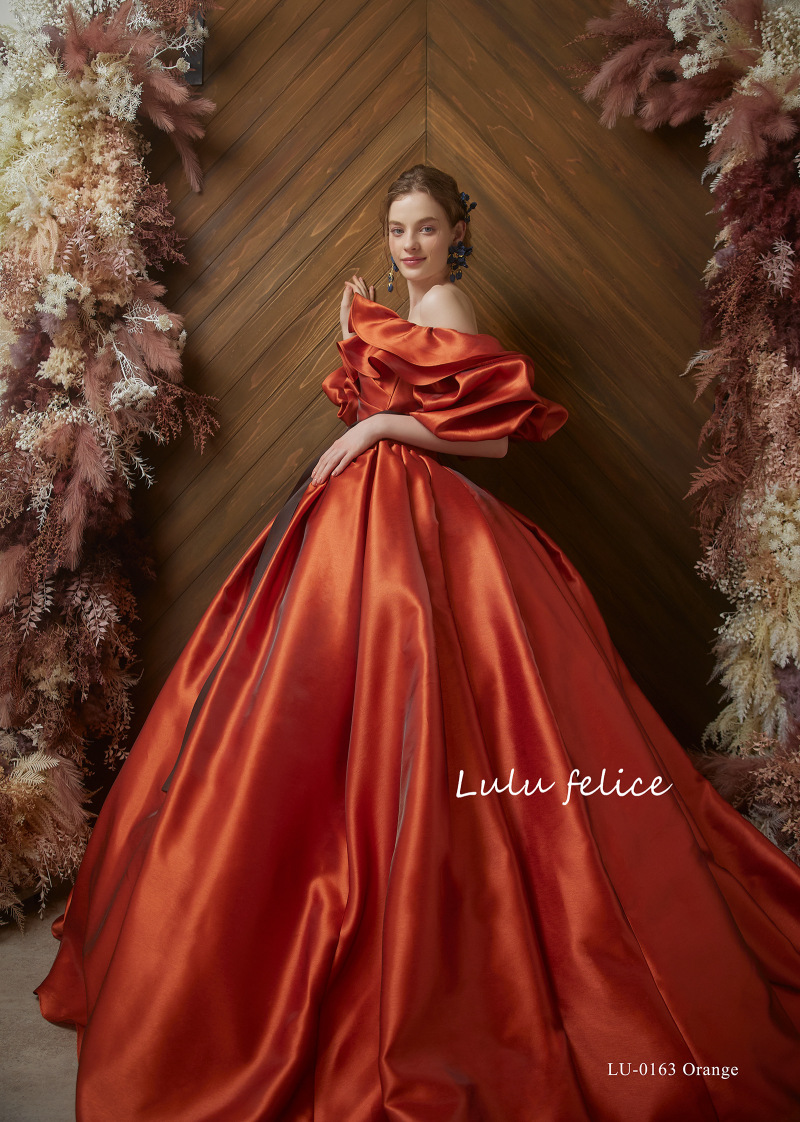 NEW オレンジカラードレス