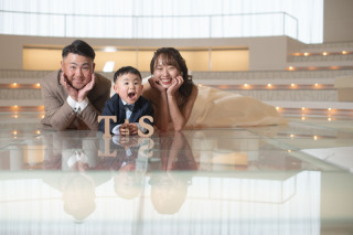 家族3人で仲良く撮影♡