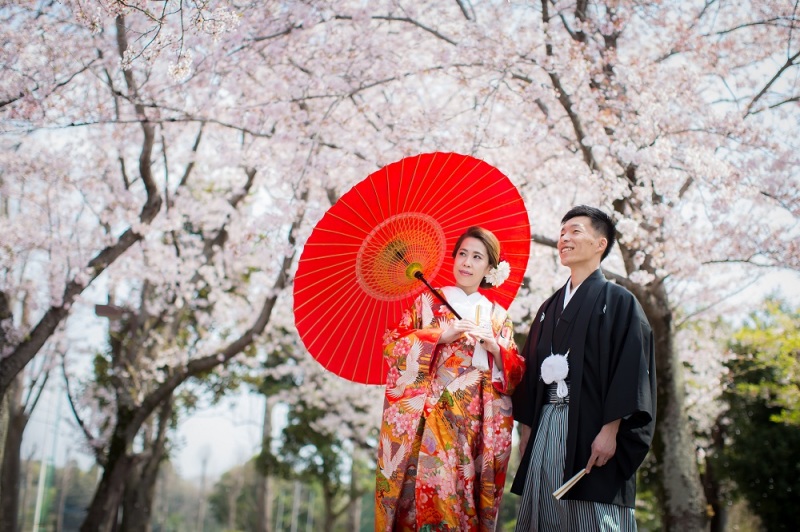 満開の桜の下で♪