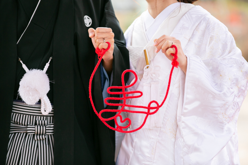 ＊ 赤い糸を使用した撮影カット ＊