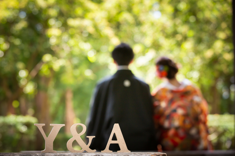 ＊ イニシャルオブジェを使用した撮影カット/和装編 ＊