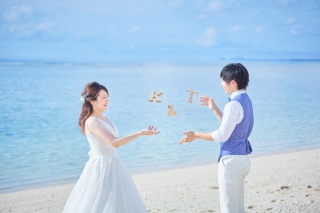 イニシャルオブジェ撮影