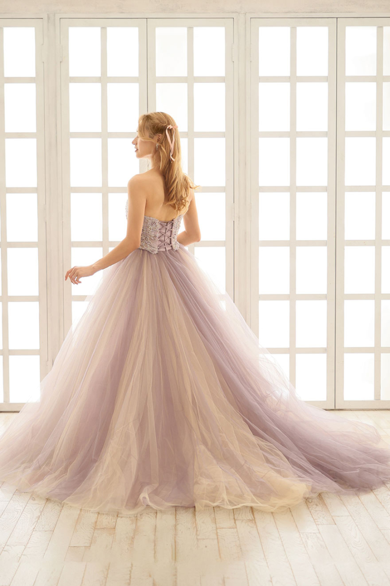大人可愛い♡ローラアシュレイのラベンダーピンクドレス