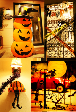 ハロウィンの飾りが楽しめます☆