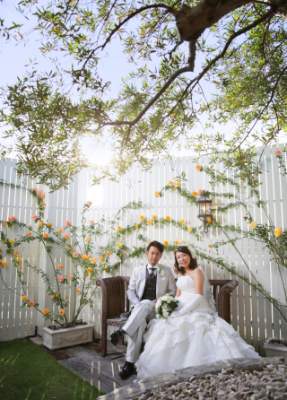 バラのある庭園での撮影はいかが??