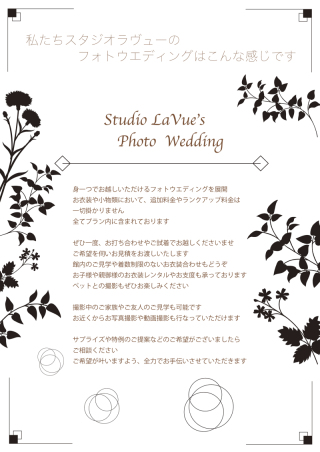 *スタジオラヴュー本店のフォトウエディング*