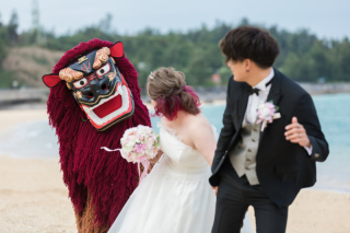 マリンビジュー限定！琉球獅子と撮影？！