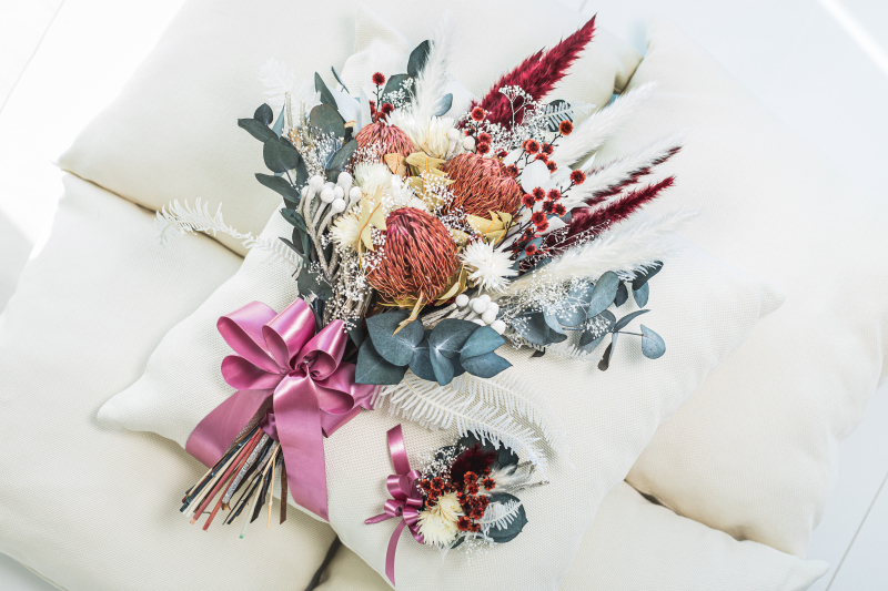 大人可愛いドライフラワーブーケ