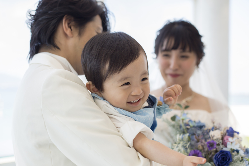 お子様と一緒にウェディングフォト♪