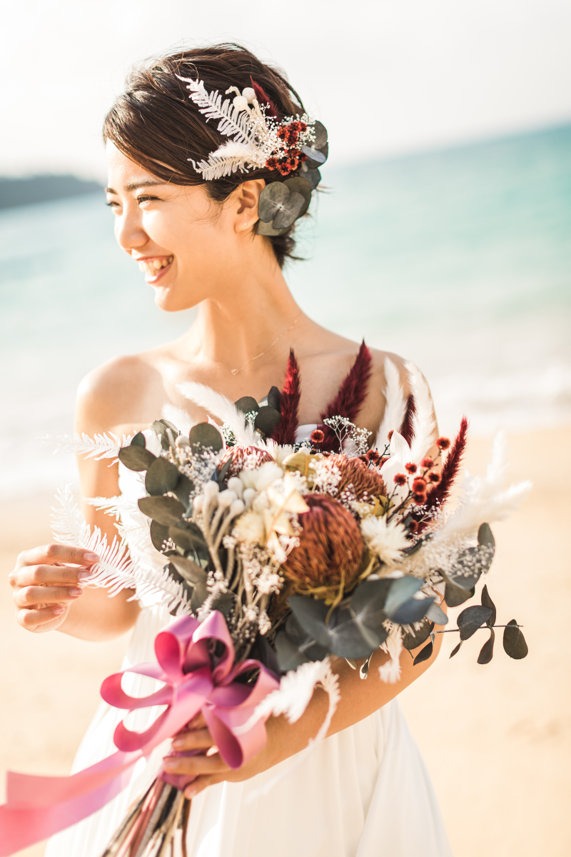 大人可愛いドライフラワーブーケ