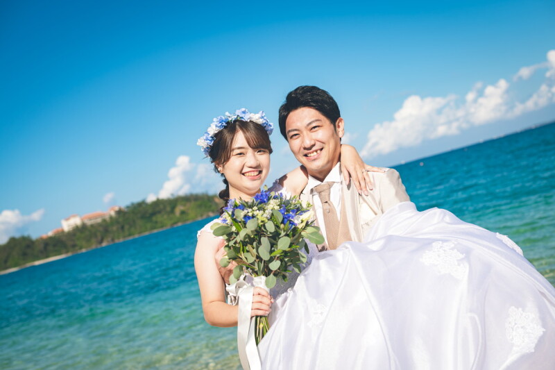 ビーチに映える♡生花ブーケのご紹介♪