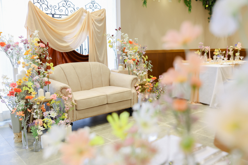 会場のお花が新しくなりました*