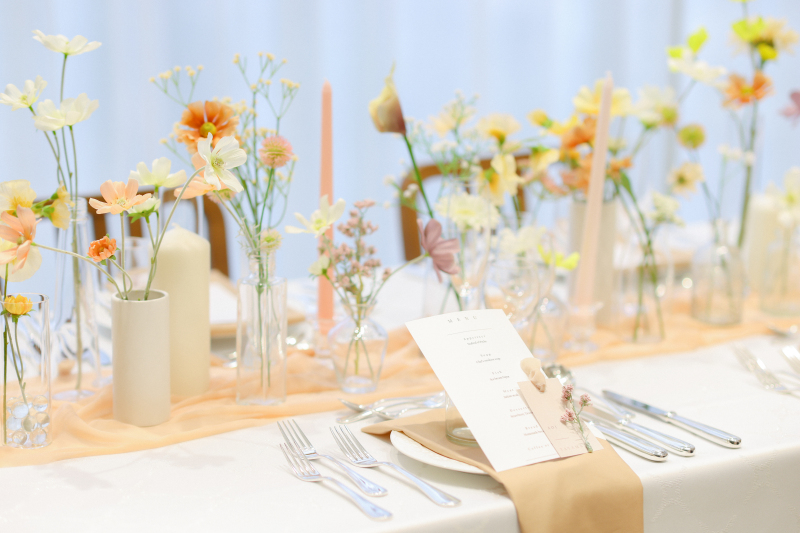 会場のお花が新しくなりました*