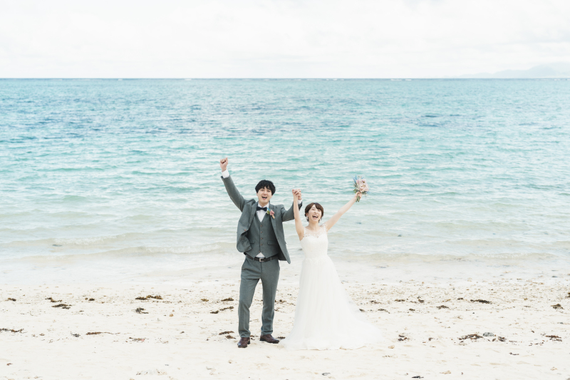 プランに迷った方は当サロン一番人気のビーチとグリーンが撮れるプランはいかがですか