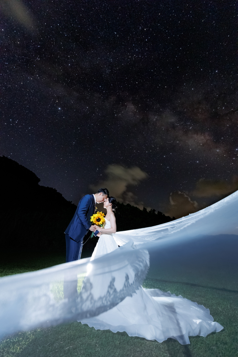 星空の下で撮影！