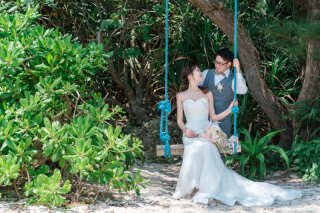 ブランコを使って撮影♪