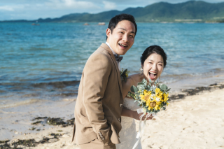 プランに迷った方は当サロン一番人気のビーチとグリーンが撮れるプランはいかがですか