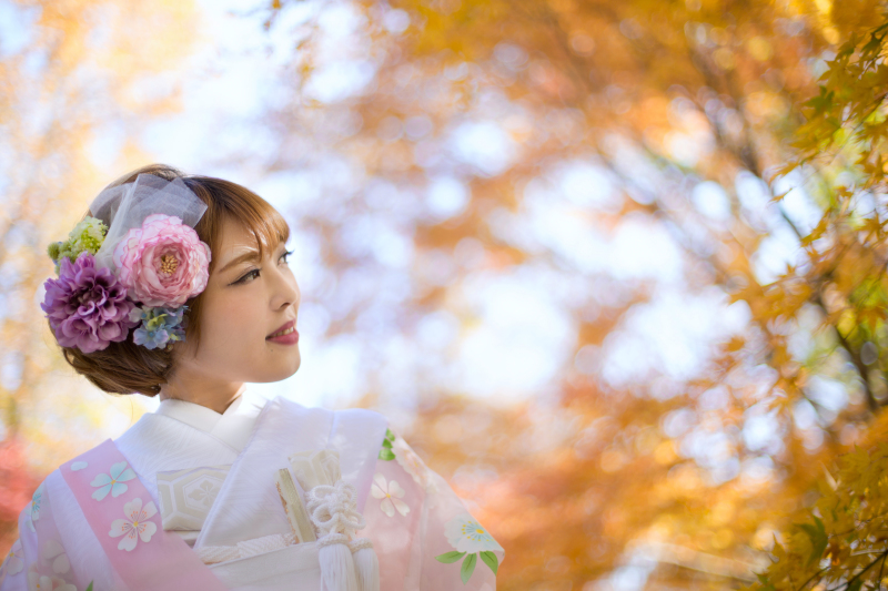 【大人気】ガーデンスタジオで貸切紅葉撮影