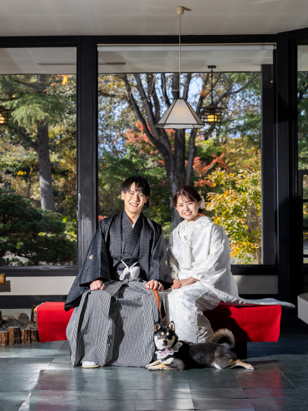 大切な愛犬とのウェディングフォト♡