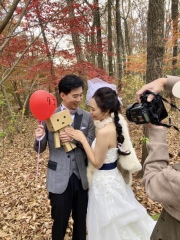 撮影風景♪貸切ガーデンでお二人らしく