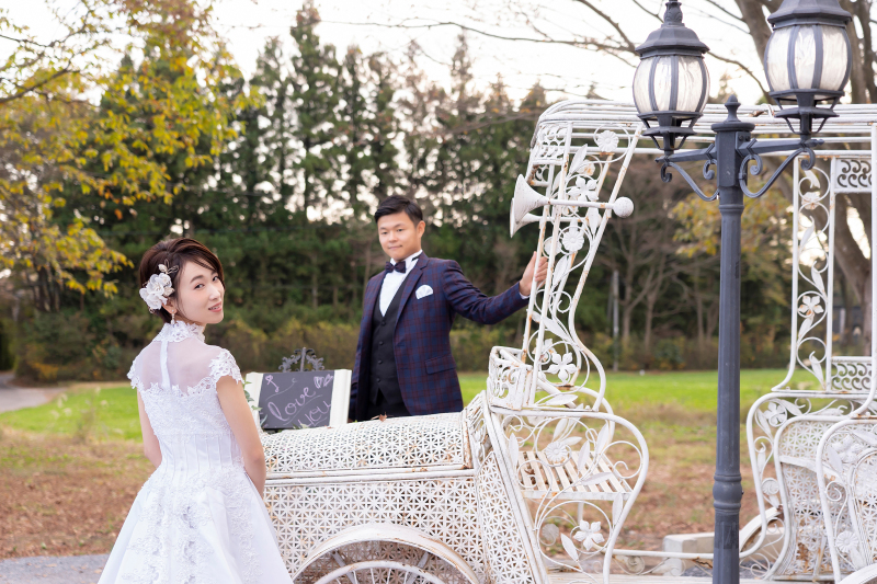 スタジオ撮影プラン♡屋外ガーデンでも撮影できる!