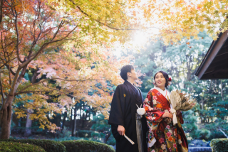 美しい日本庭園で和装フォト