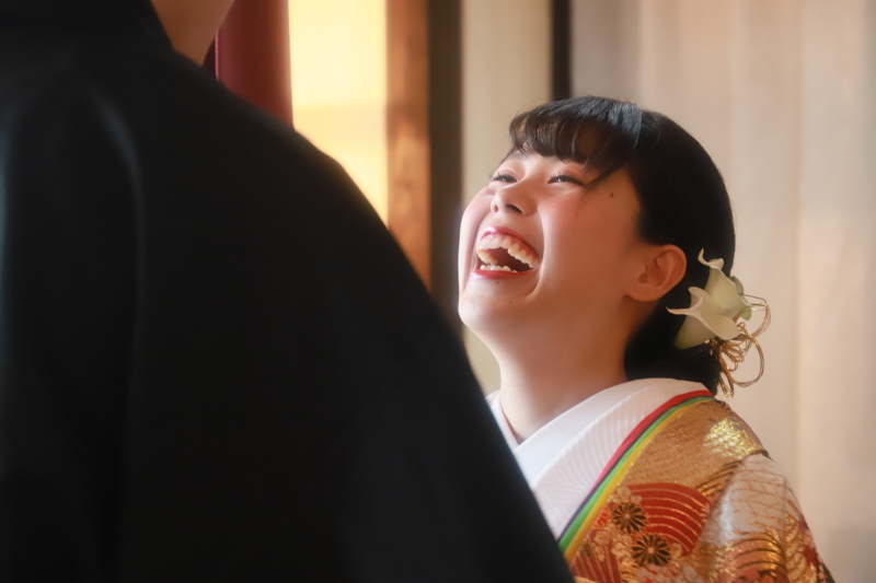 笑顔で...
