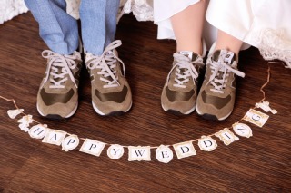 お揃いの小物を使って