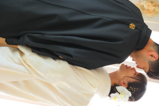 花嫁の和装ヘア シニヨンで美しい首ライン