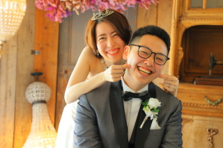 遊び心のあるウェディングフォト☆