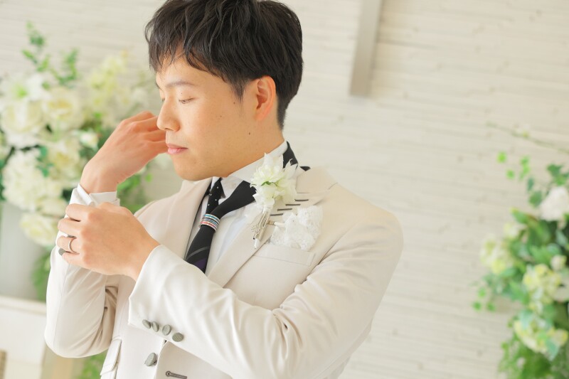 新郎様のヘアメイク