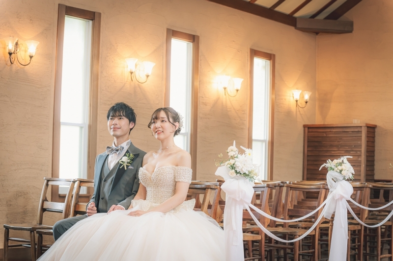 チャペル撮影で結婚式気分を♪