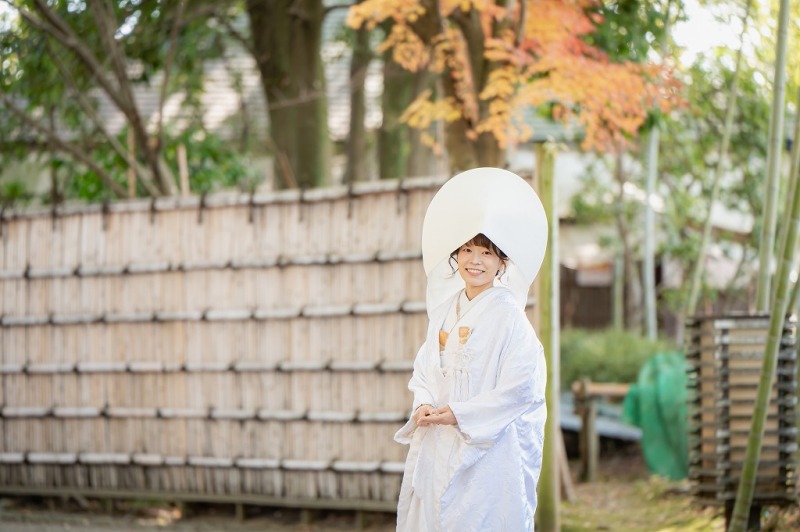 【白無垢&times;洋髪綿帽子】ナチュラルに、私らしく。