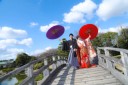 晴天！空をバックに