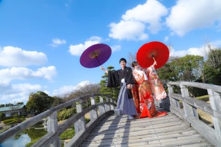 晴天！空をバックに