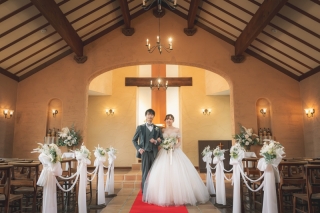 チャペル撮影で結婚式気分を♪