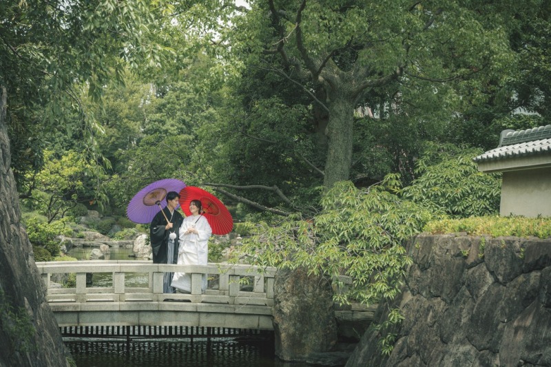 本格的な日本庭園「花畑記念庭園」