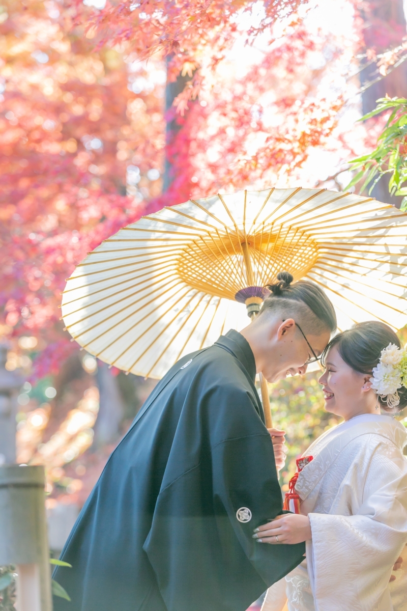 自然と歴史に包まれる祟禅寺で、和装フォトウェディングを