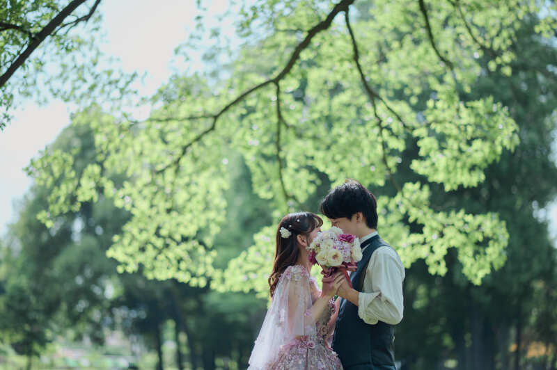 緑の光に包まれて・・・「群馬の森」でのフォトウェディング