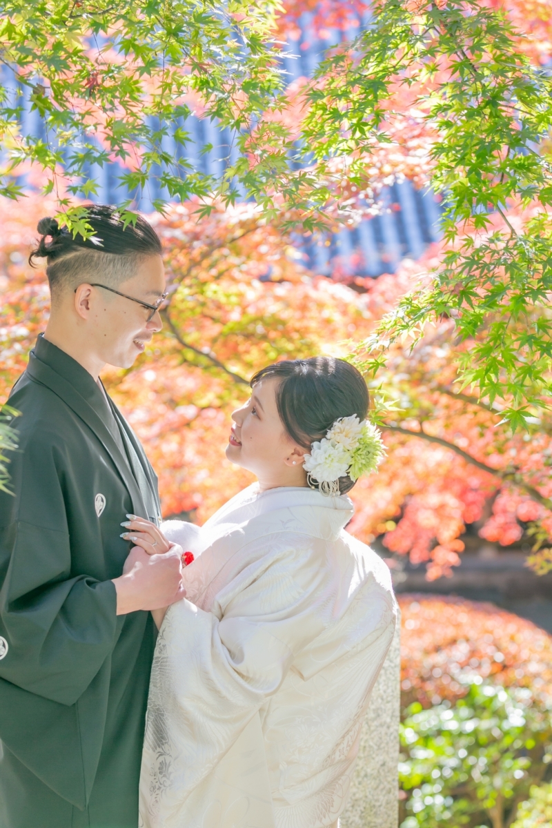 自然と歴史に包まれる祟禅寺で、和装フォトウェディングを