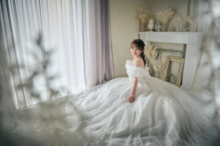 ドレスのソロショットにこだわって